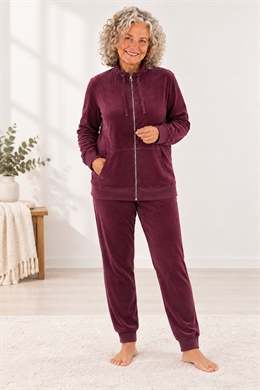 Sunday velour hjemmedragt – blomme